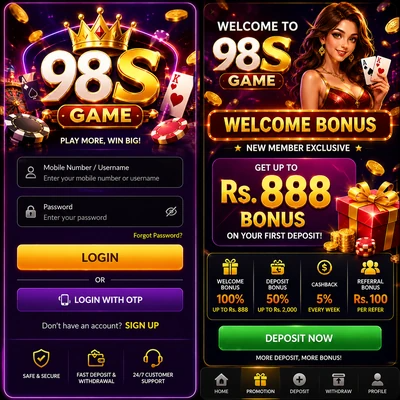98S Login & Win Welcome Bonus