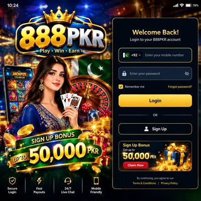 888PKR Login 
Sin Up Bonus