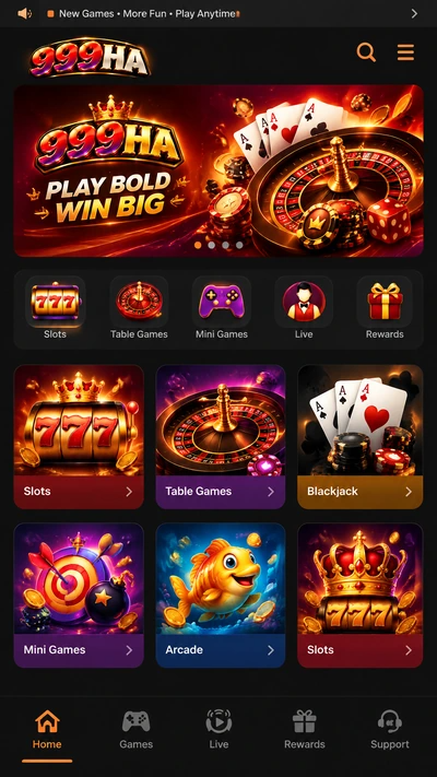 999HA
Slots
Mini Games
Tbale Games
Arcade