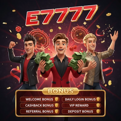 E7777 Bonus
Welcome
Login
Referral
Deposit
VIP